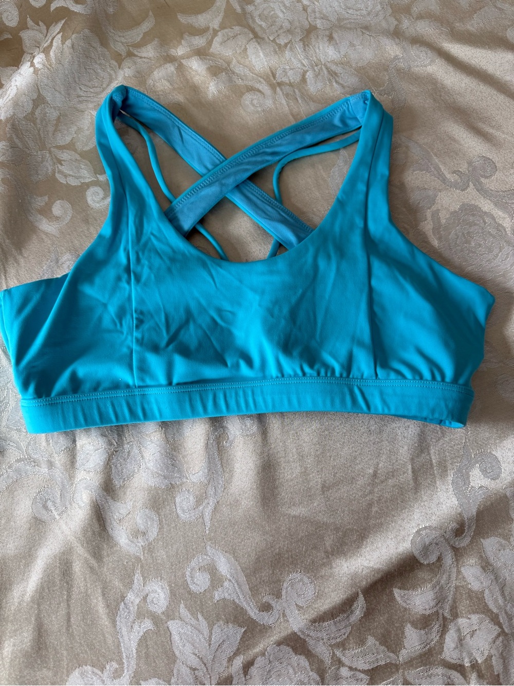 Off The Pole Crisscross Sports Bra in Turquoise